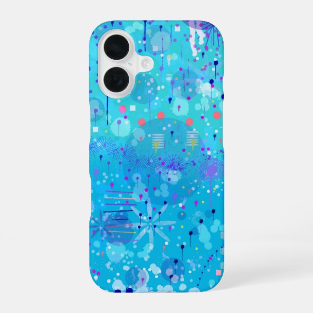 The Bubble Machine: Blue Abstract Art  iPhone Case (Back)