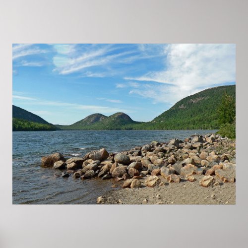 The Bubbles and Jordan Pond Acadia National Park Poster