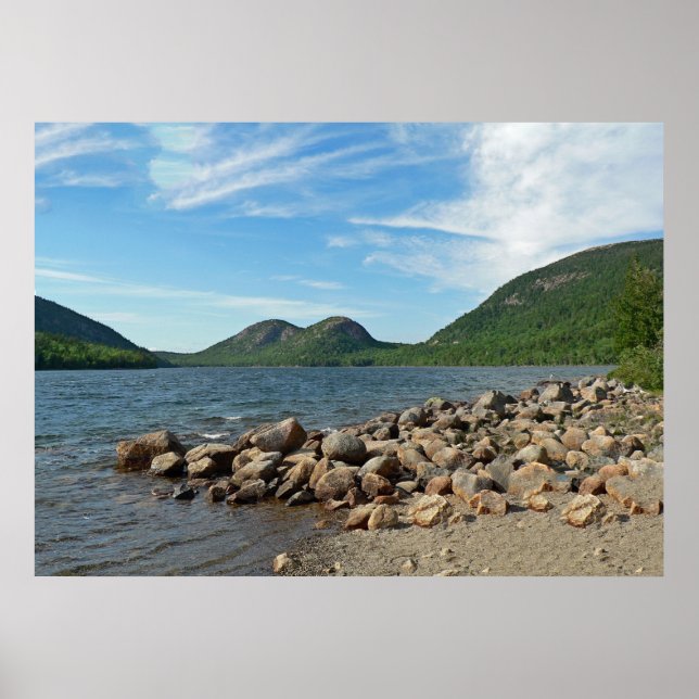 The Bubbles and Jordan Pond, Acadia National Park Poster (Front)
