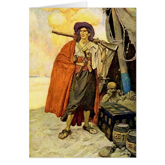 The Buccaneer - pirate art Cards (Front)