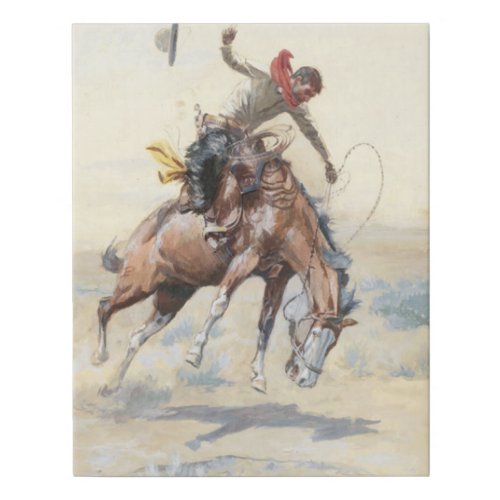 The Bucker 1904 By Charles Marion Russell Faux Canvas Print
