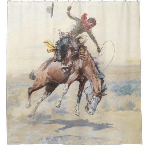 The Bucker 1904 By Charles Marion Russell Shower Curtain