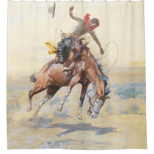The Bucker 1904 Charles Marion Russell Shower Curtain