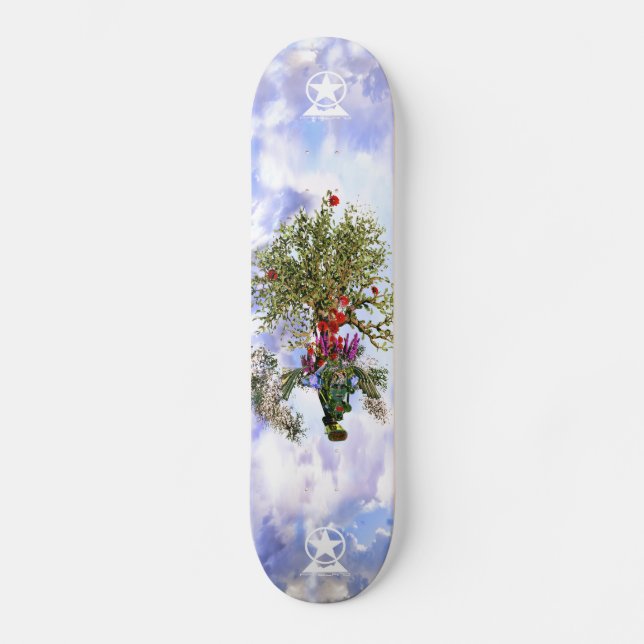The Buddha's Flying Bodhi Tree Skateboard (Front)