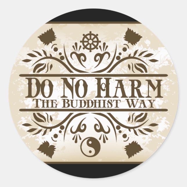 The Buddhist Way Classic Round Sticker (Front)