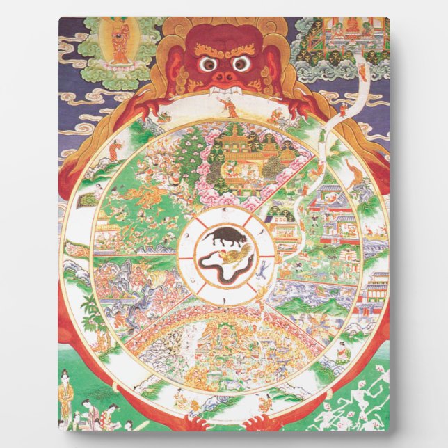 The Buddhist Wheel of Life Plaque (Front)