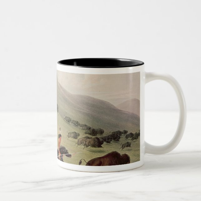 The Buffalo Hunt, c.1832 Two-Tone Coffee Mug (Right)