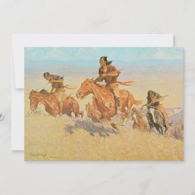 The Buffalo Runners, Big Horn Basin by Remington (Front)