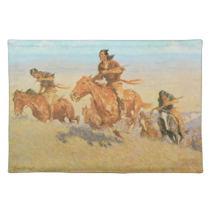 The Buffalo Runners, Big Horn Basin by Remington Cloth Placemat