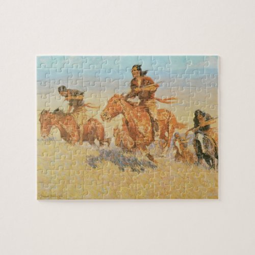 The Buffalo Runners Big Horn Basin by Remington Jigsaw Puzzle