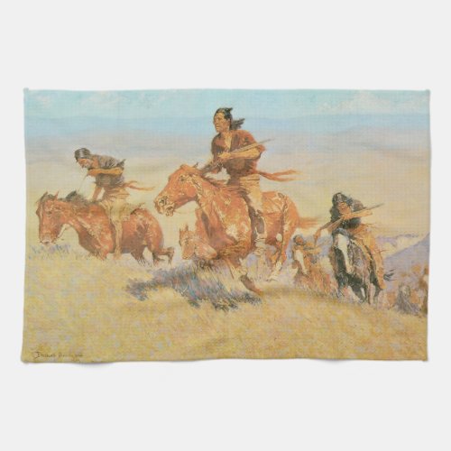 The Buffalo Runners Big Horn Basin by Remington Kitchen Towel