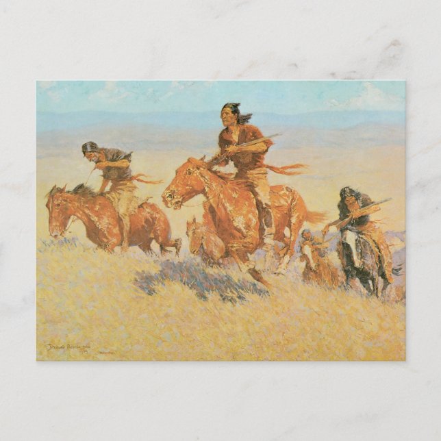 The Buffalo Runners, Big Horn Basin by Remington Postcard (Front)