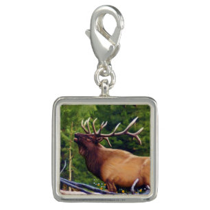 The Bugler Elk Bull Charm