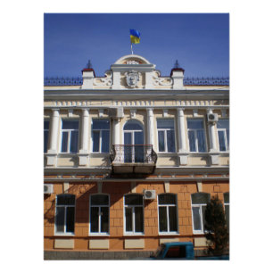 The building of Melitopol city Council Poster