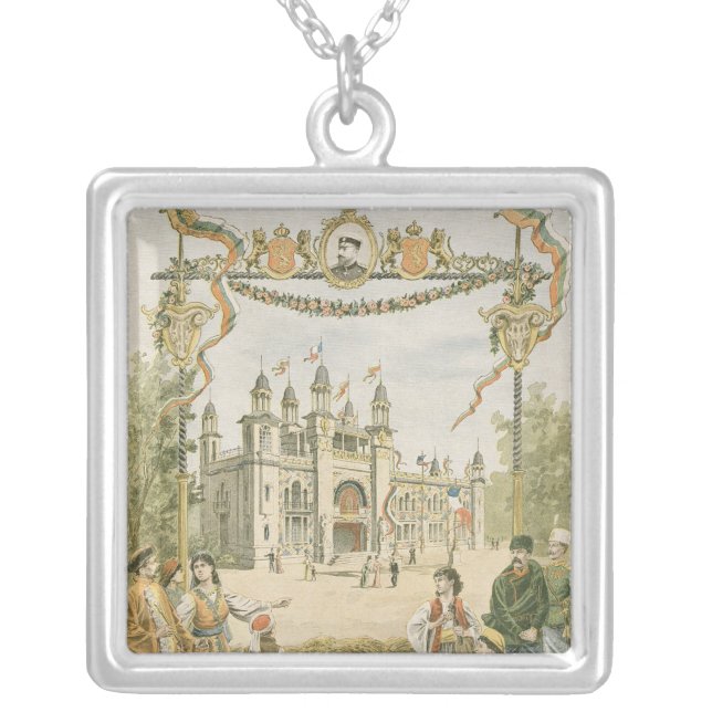 The Bulgarian Pavilion at the Universal Silver Plated Necklace (Front)