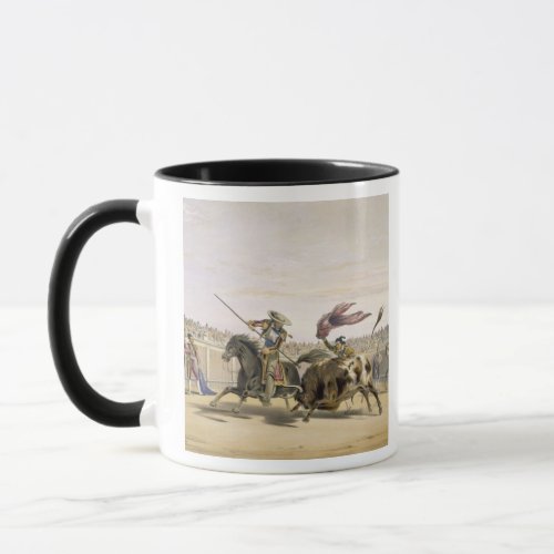 The Bull Following up the Charge 1865 colour lit Mug