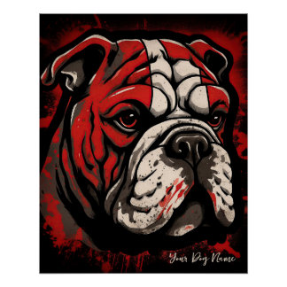 The Bulldog, Red and Black 003 - Ulises Dallaire Poster