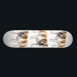 The Bulldog Skateboard<br><div class="desc">Original design of an English bulldog by designer Carolyn McFann of Two Purring Cats Studio on quality merchandise for dog lovers and football team fans.</div>