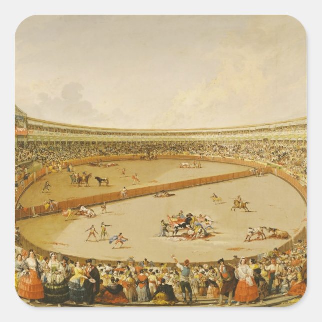 The Bullfight Square Sticker (Front)