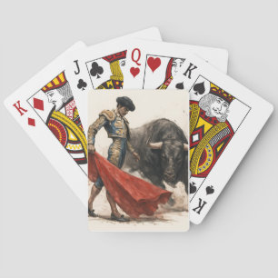 The Bullfighter and the Bull Poker Cards