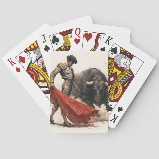 The Bullfighter and the Bull Poker Cards (Back)