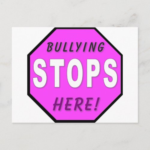 The Bullying Stops Here Postcard