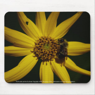 The Bumble and the Sunflower Mouse Pad