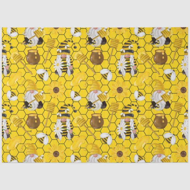 The Bumble Bee and Honey Series Design 4 Tissue Paper (Front)