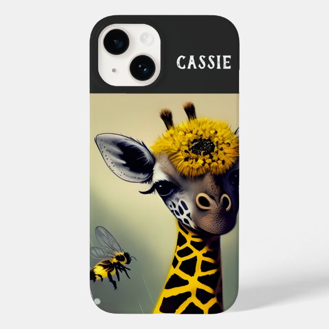 The Bumble Giraffe Personalized Case-Mate iPhone Case (Back)