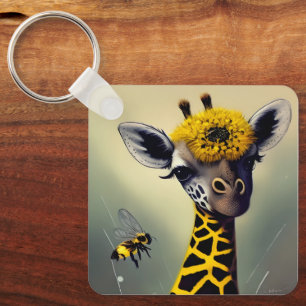 The Bumble Giraffe Whimsical Keychain