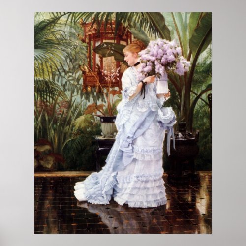 The Bunch of Lilacs by James Tissot Poster