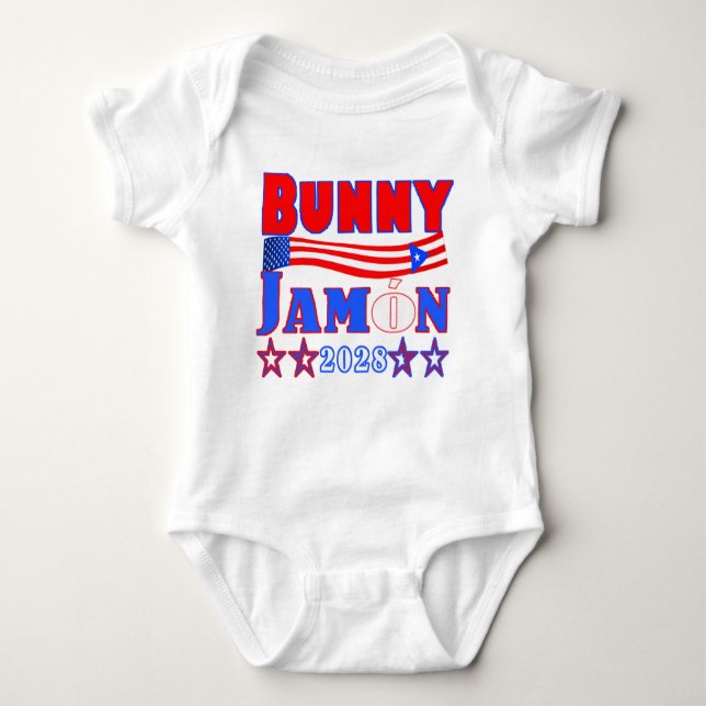 The Bunny/Jamon 2028 baby one piece Bodysuit (Front)