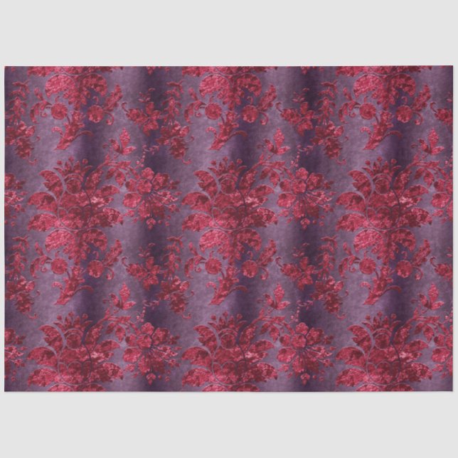 The Burgundy Velvet  Series Design 2 Tissue Paper (Front)