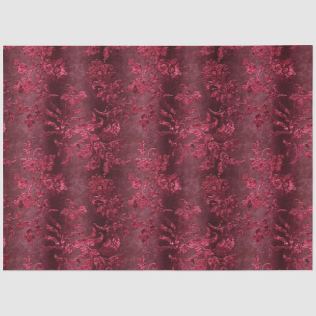 The Burgundy Velvet  Series Design 3 Tissue Paper (Front)