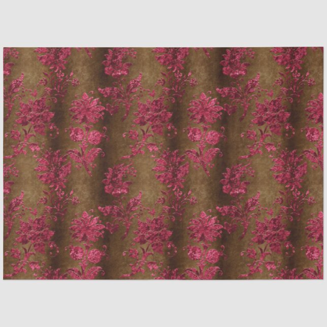 The Burgundy Velvet  Series Design 6 Tissue Paper (Front)