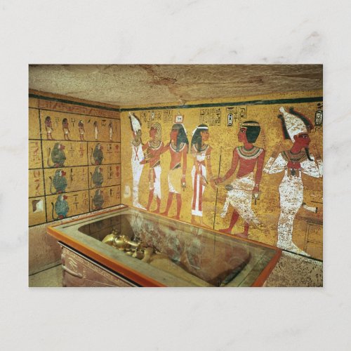 The burial chamber in the Tomb of Tutankhamun Postcard