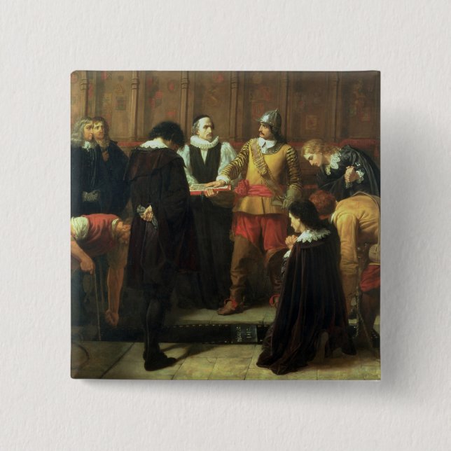 The Burial of Charles I (1600-49) at St. George's Pinback Button (Front)