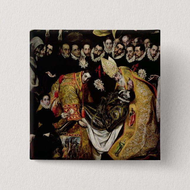 The Burial of Count Orgaz Button (Front)