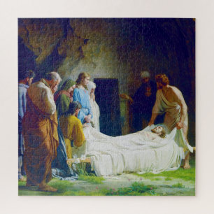 The Burial of Jesus by Carl Heinrich Bloch 1873 Jigsaw Puzzle