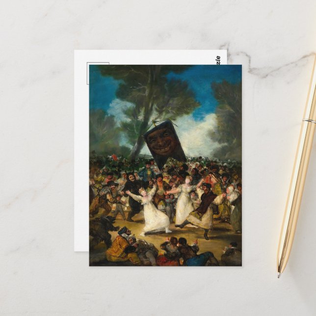 The Burial of the Sardine by Francisco Goya Postcard (Front/Back In Situ)