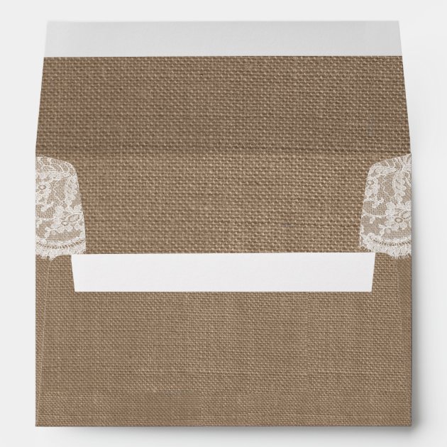 The Burlap & Lace Wedding Collection Envelopes