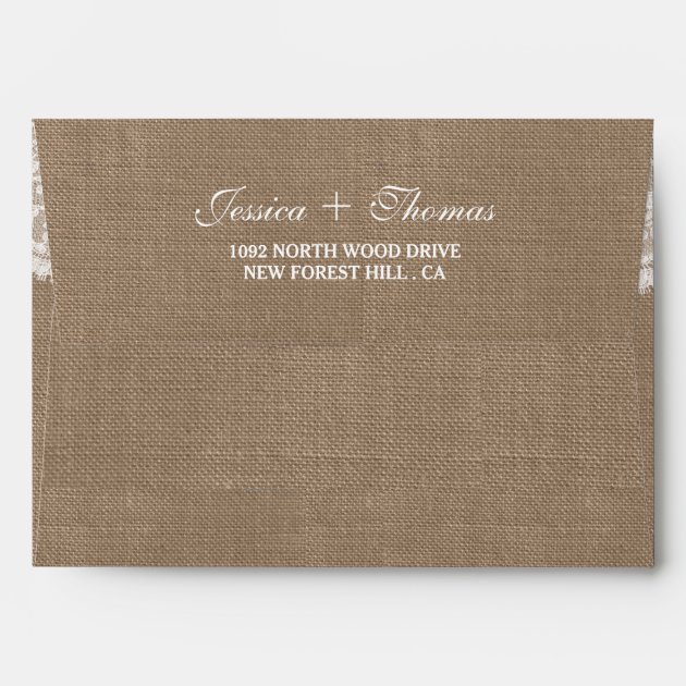 The Burlap & Lace Wedding Collection Envelopes