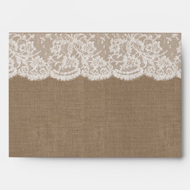 The Burlap & Lace Wedding Collection Envelopes