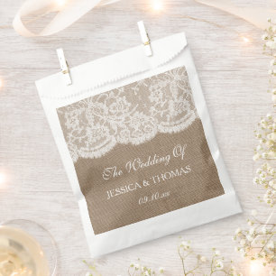 The Burlap & Lace Wedding Collection Favor Bag