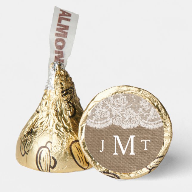 The Burlap & Lace Wedding Collection Hershey®'s Kisses® (Front)