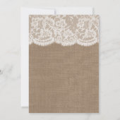The Burlap & Lace Wedding Collection Invitations (Back)