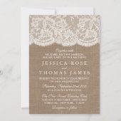 The Burlap & Lace Wedding Collection Invitations (Front)