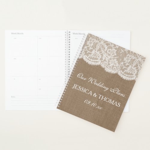 The Burlap  Lace Wedding Collection Planner