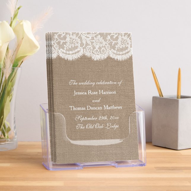 The Burlap & Lace Wedding Collection - Programs Brochure (Insitu)