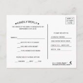 The Burlap & Lace Wedding Collection RSVP Invitation Postcard (Back)